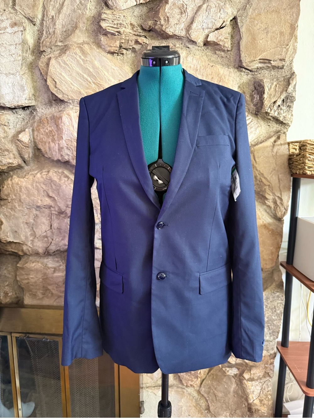 Perry Ellis Navy Blue Two-Button Sport Coat for Boy size 20
